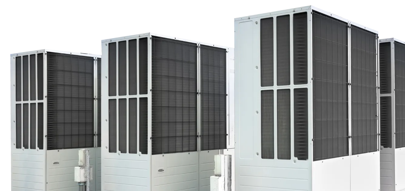 Bank of commercial condenser units
